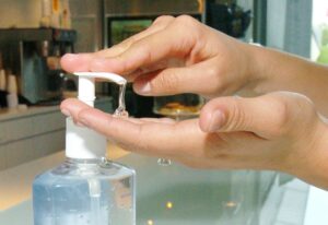 hand sanitiser pump