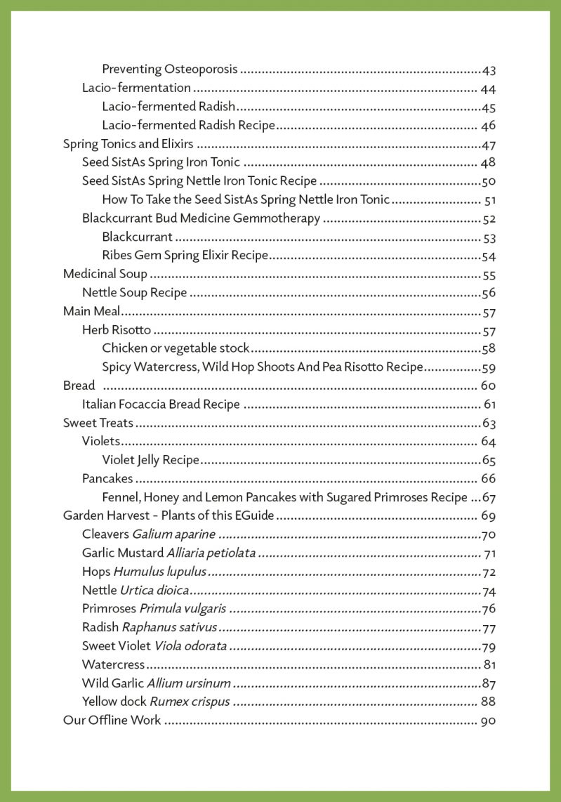 Spring eguide contents 2